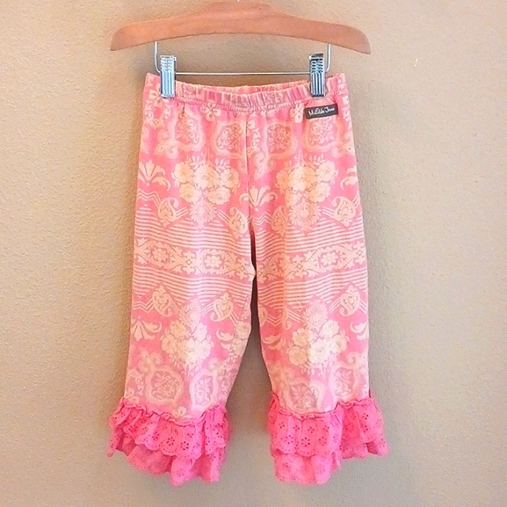 Matilda Jane Ruffle Bottom Crop Pants, Girls Size 6